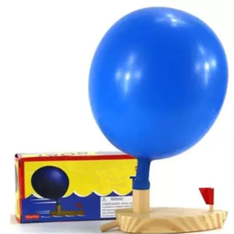 

2018 Baby Bath Toys Balloon Power Boat Toys In The Bathroom Classic Toys Funny Game Wooden Bath Toys Gift