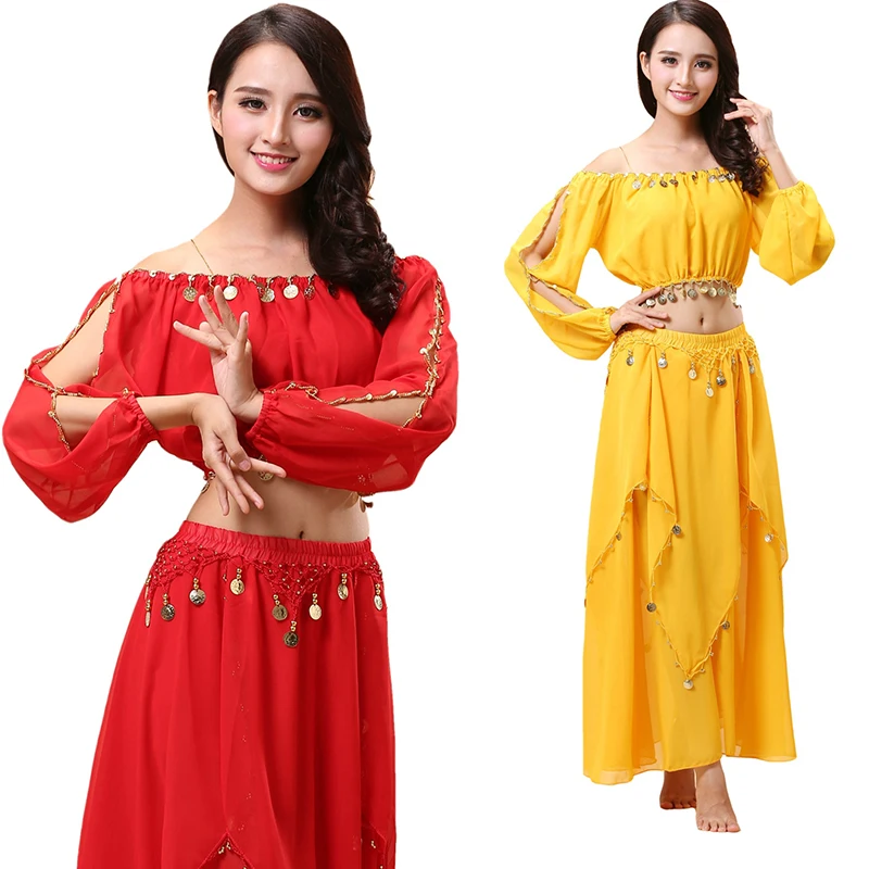 

2pieces Suit Adult Belly Dance Costume India Egypt Bollywood Dance Costumes Indian Dress Woman Bellydance Dancing Sets