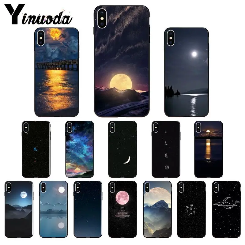 11pro MAX звездное небо Луна ТПУ Мягкий силиконовый чехол для телефона iPhone 6S 6plus 7 7plus 8