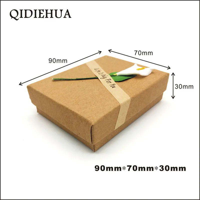 Модная женская бумажная Подарочная коробка для ювелирных изделий 9x7x3 см
