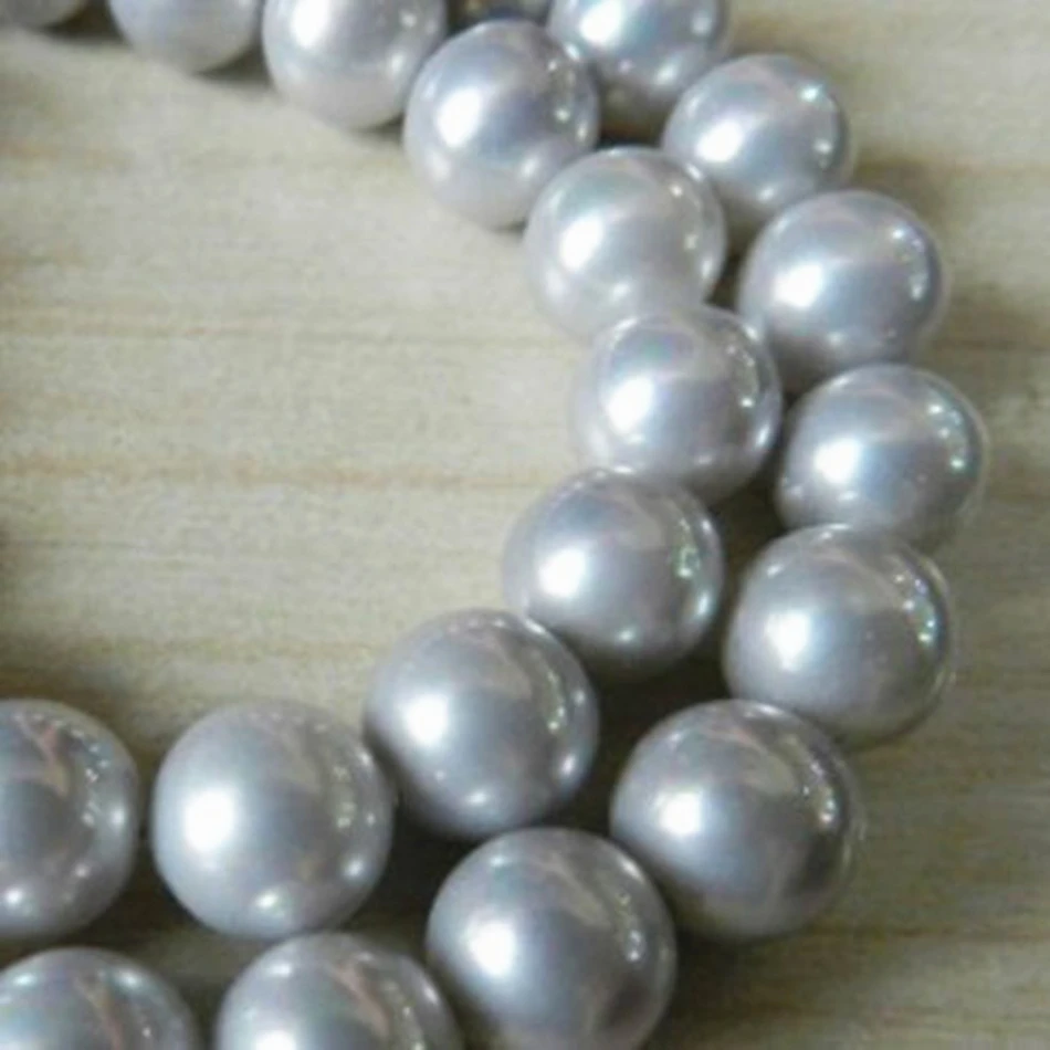 

Free shipping 10mm silver-color imitation shell pearl loose spacer beads wholesale price fashion jewelry making 15inch BV167