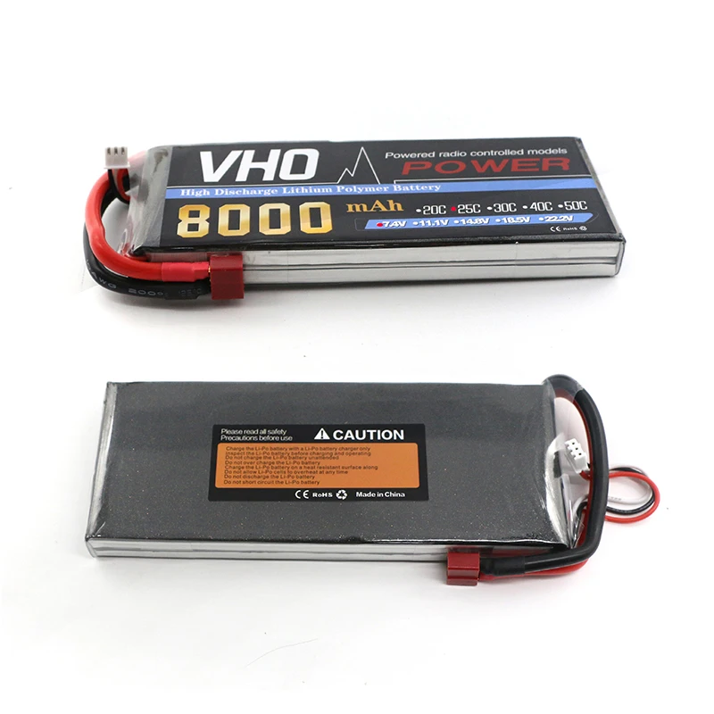 VHO Bateria AKKU 2S 7.4V 8000mah 25C LiPo XT60/T Battery Traxxas and UL charger for RC Airplane Car Boat Helicopter | Игрушки и хобби