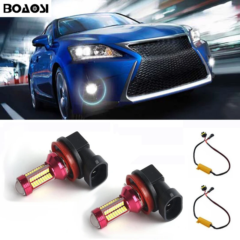 BOAOSI 2x9006 HB4 белый 10 Вт Canbus светодиодный противотуманный фсветильник DRL лампа без