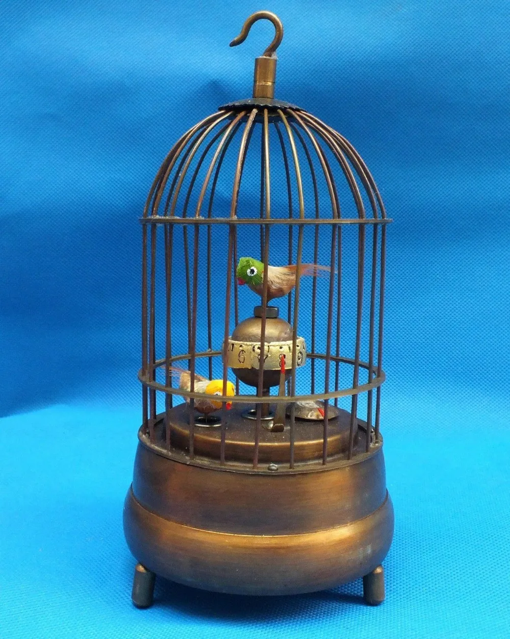 Редкая латунная птичья клетка механические настольные часы будильник | Дом и сад