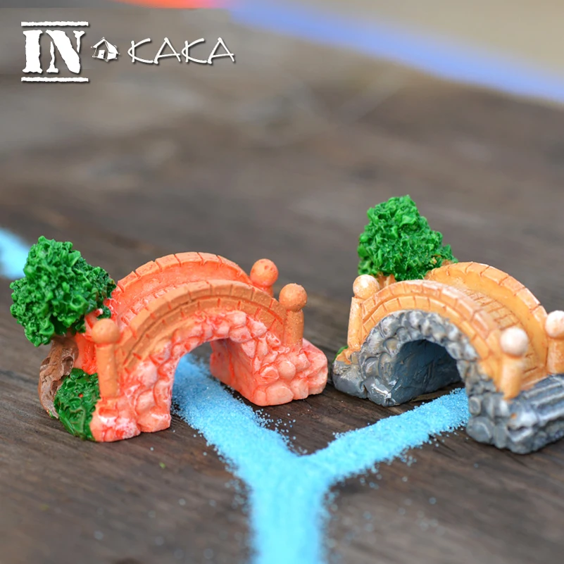 Полимерная винтажная маленькая мостовая фигурка для террариума статуя микро