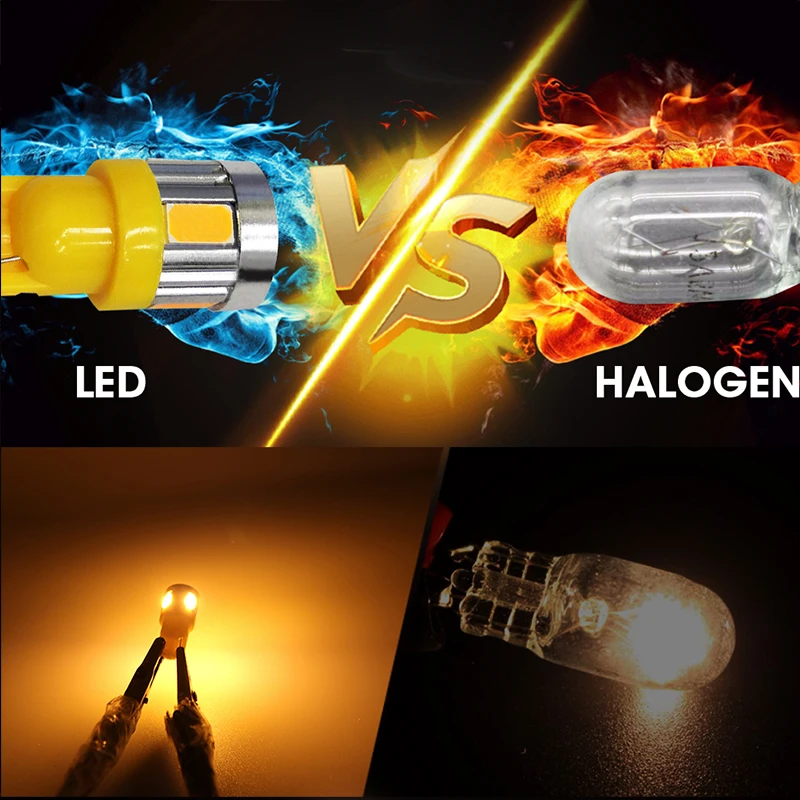 6 шт. Авто светоизлучающий диод T10 W5W 168 светодиодный лампы 5630 6Smd Автомобильное