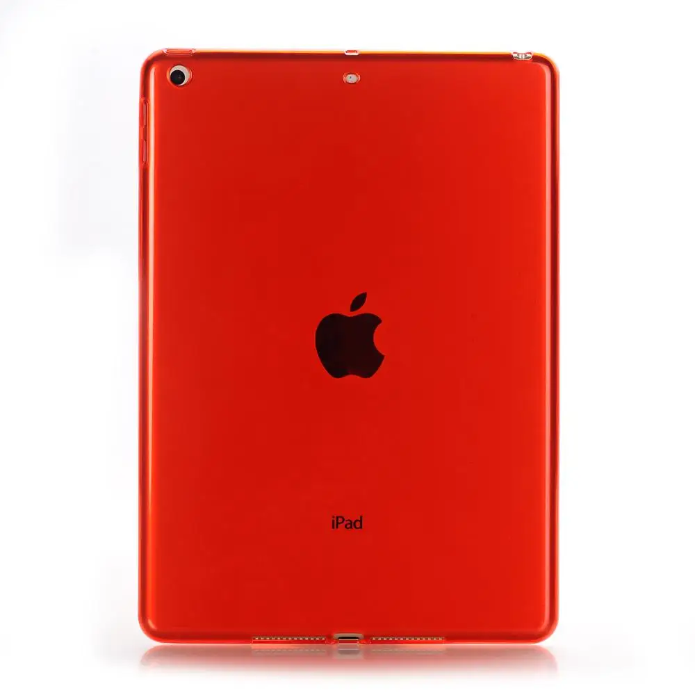 Red Силиконовый чехол для Apple iPad 9.7 силиконовый чехол Прозрачный чехол для iPad 9.7 a1822 a1823 тонкий прозрачная крышка для новых iPad 9.7 - Цвет: Red