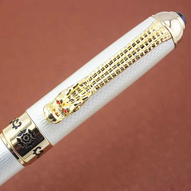 Jinhao 1000 в комплекте Серебряная сетчатая шариковая ручка с драконом и красным