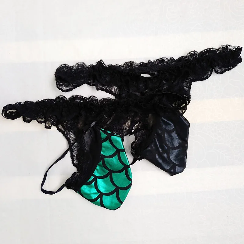 Трусы стринги мужские кружевные пикантное нижнее белье для геев G прозрачное