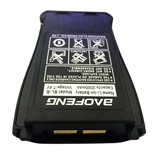 Original baofeng uv-b5 uv-b6 battery BL-8 2000mah walk talkie parts 7.4V for dual band pofung UV-B5 two way radio bao feng acce | Мобильные