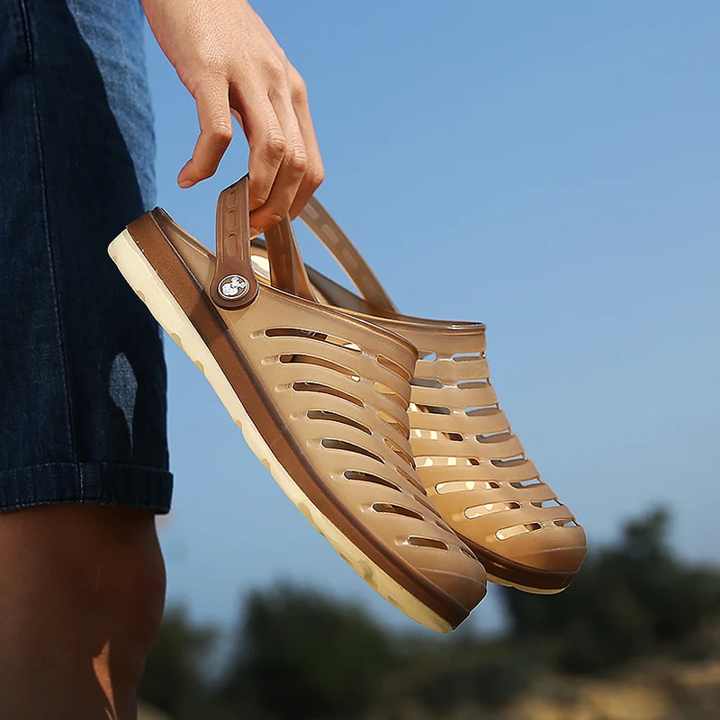 Classic Slip On Garden Clog Shoes Men Summer Slipper Flat Breathable Mesh Outdoor Sandal Platform Mercy Work Kryptek Wedge shoes | Спорт и