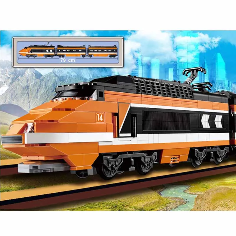 Бренд 21007 Technic серия Horizon express модель 10233 поезд Развивающие строительные блоки