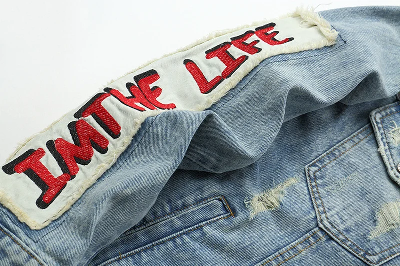 Мужская джинсовая куртка Hi Street рваные джинсовые куртки большого размера в стиле