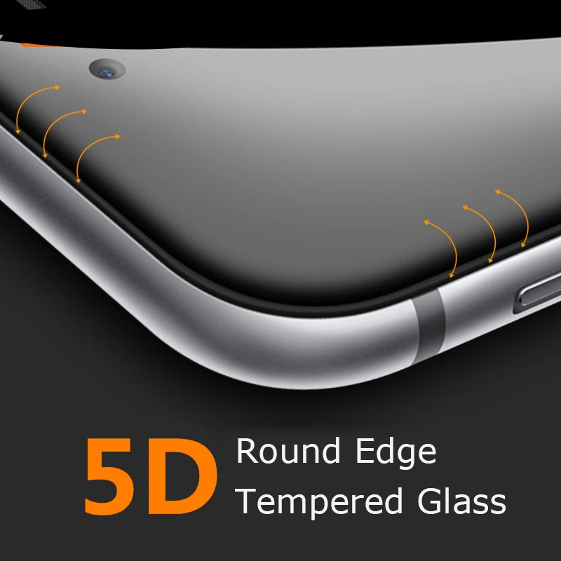 Закаленное стекло 5D с закругленными краями для iPhone 11 pro 6 6s 7 8 Plus X XR Xs Max полное