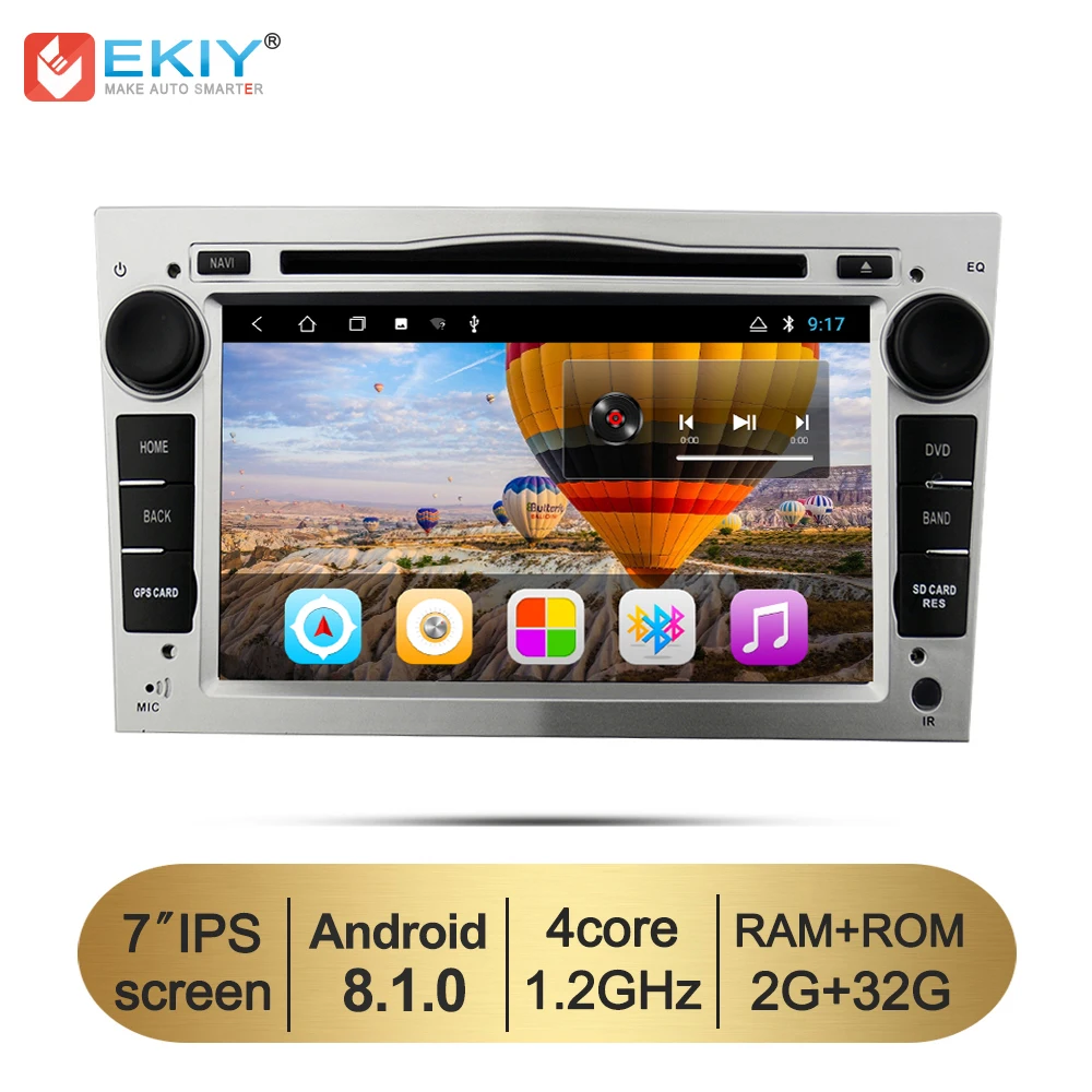 EKIY Android 8 1 2 Din автомобильный DVD мультимедийный плеер для Opel Astra Vectra Antara Zafira Corsa