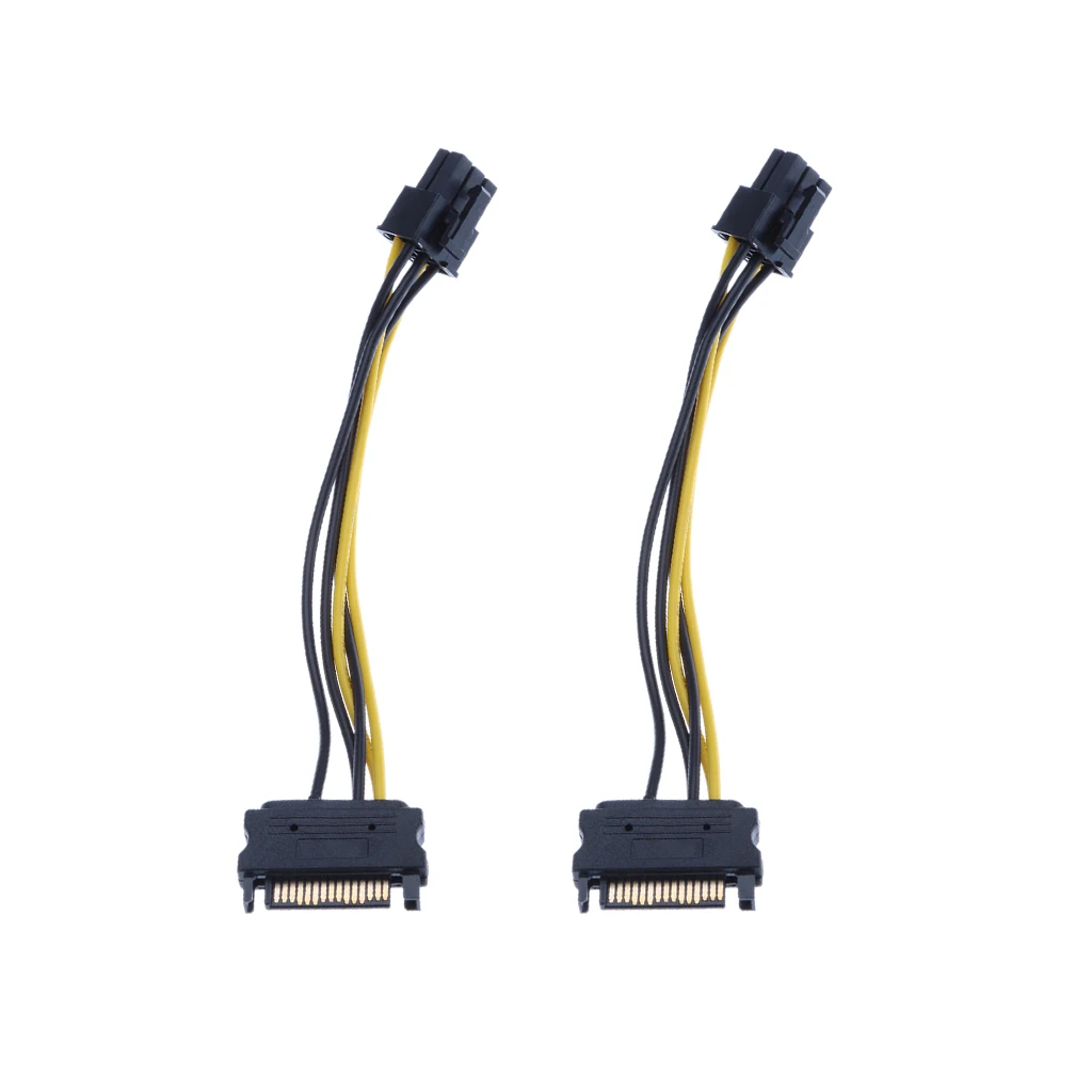2 шт. 15pin SATA питания 557 6pin PCIe PCI e видео Экспресс адаптер кабель|cable power|pci-e expresspower |