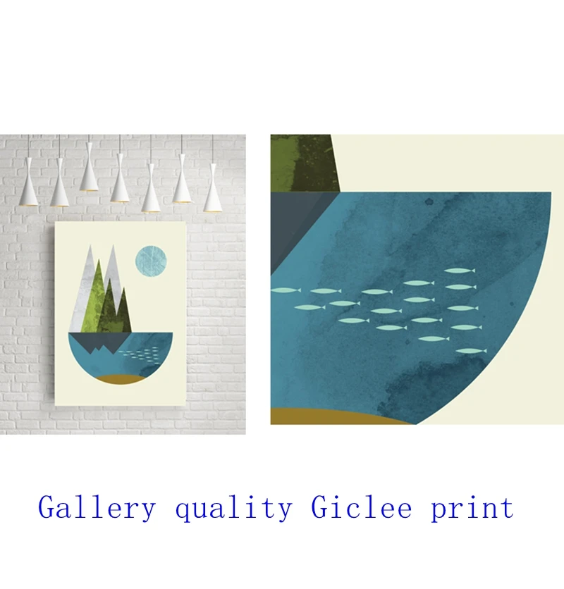 Пустыня кактус настенный художественный принт декоративная настенная живопись