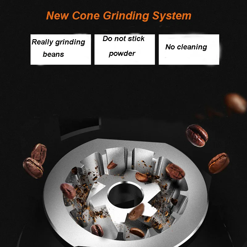 Автоматическая кофемашина 1.25л, изоляционная капельная Кофеварка, шлифовальная кофемолка для зерен, цифровой дисплей, Cafetera
