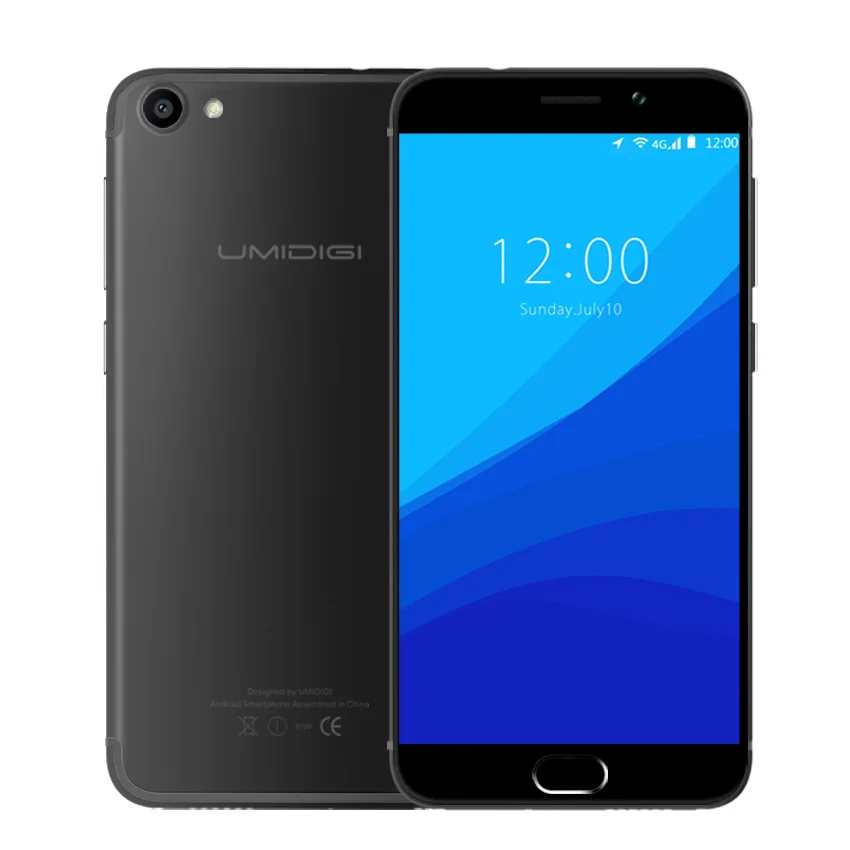 UMIDIGI G 4G Смартфон Android 7 0 MTK6737 четырехъядерный 5 дюймовый экран сотовый телефон 2G ram