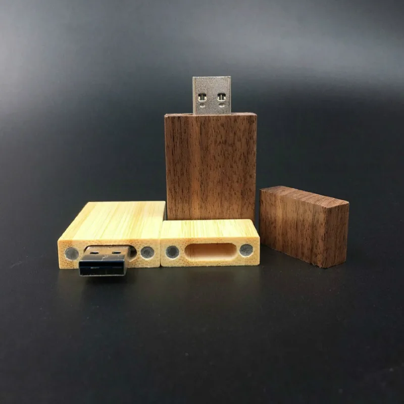Логотип на заказ Деревянный USB + коробка usb флэш-накопитель карта памяти Pendrive 1G 2G 4G