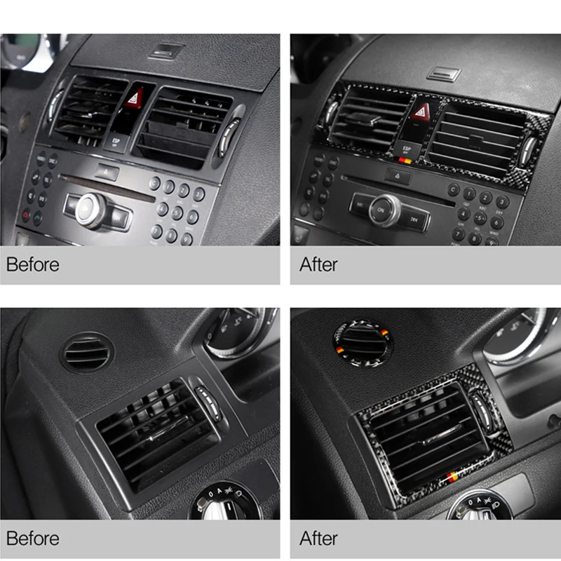 Наклейки для салона автомобиля из углеродного волокна наклейки приборной панели