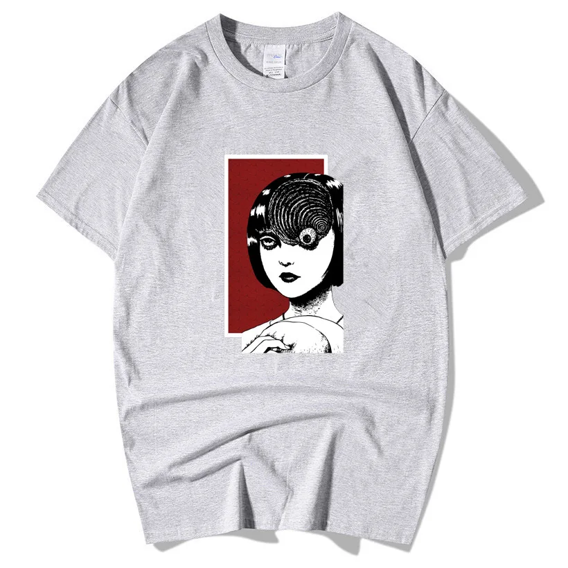Uzumaki Inugami Hakase Horror Manga Junji Ito Tomie футболка в японском стиле Харадзюку уличная
