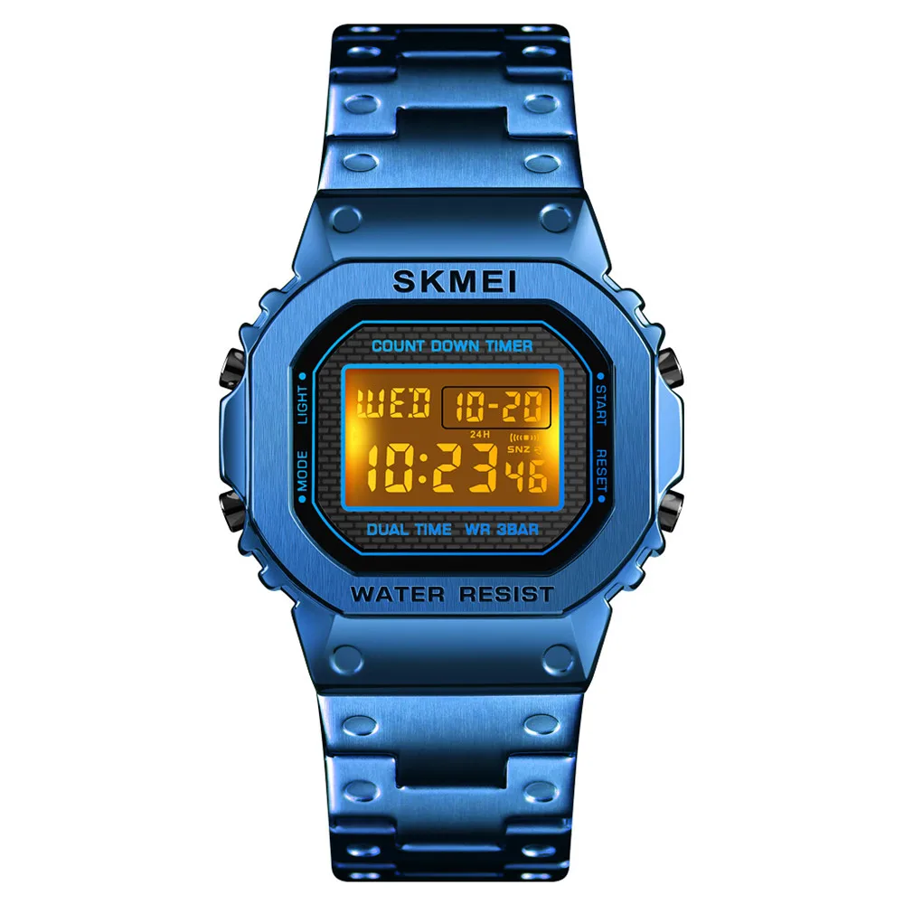 SKMEI спортивные мужские часы с g-шоком модные светодиодные цифровые наручные