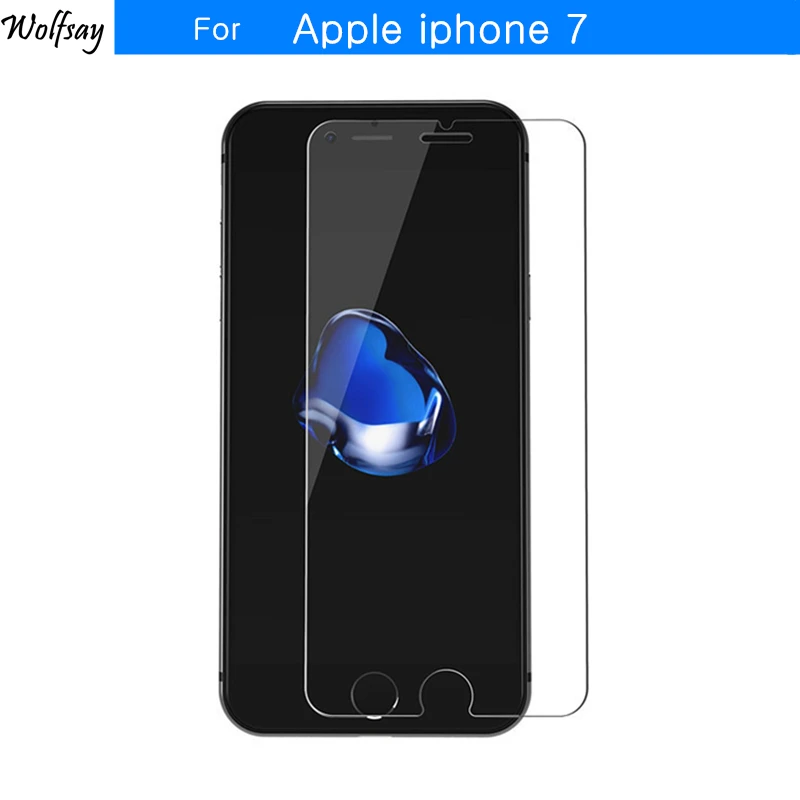 Wolfsay-Protector de pantalla ultrafino para iphone 7, pel&iacute;cula de vidrio templado para iphone 7, 4,7 pulgadas, 2 uds.-0
