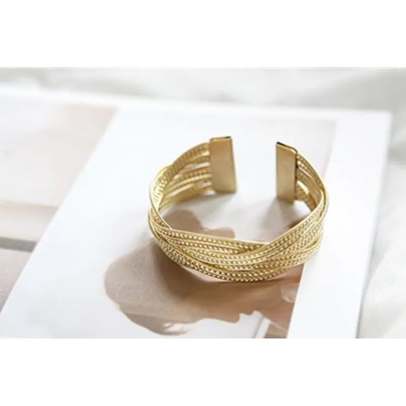 Два цветной браслет 2017 новая мода Европа и США Плетеный шип металлический провод