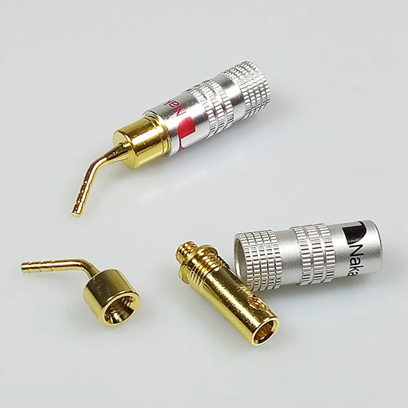 8 пар/16 шт. Высокое качество Новый 24 К золото Nakamichi Динамик Pin ангел 2 мм банан Вилки