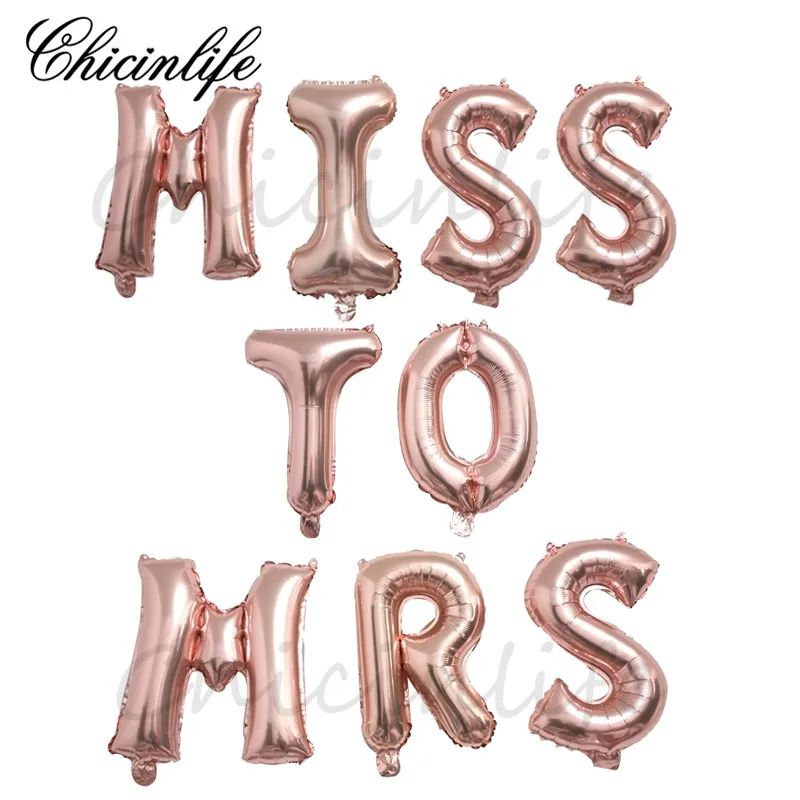 Chicinlife невесты быть надувные шары с буквами баннер бакалавр курица свадебный душ свадебное торжество поставки - Цвет: rose gold