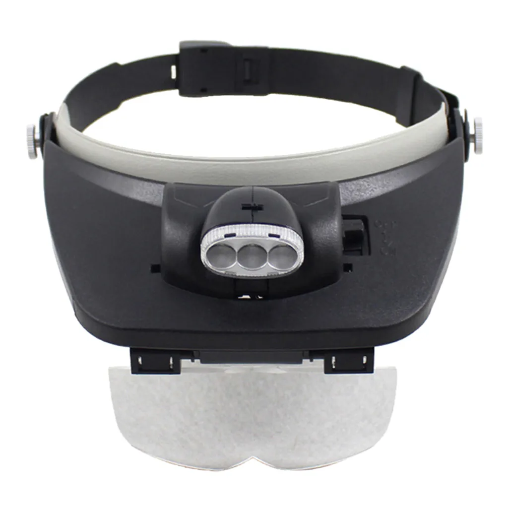 Four Multiple Lens Head-Mounted Magnifying Glass With Three LED Lights 81001-E Profession Tools T10 | Инструменты