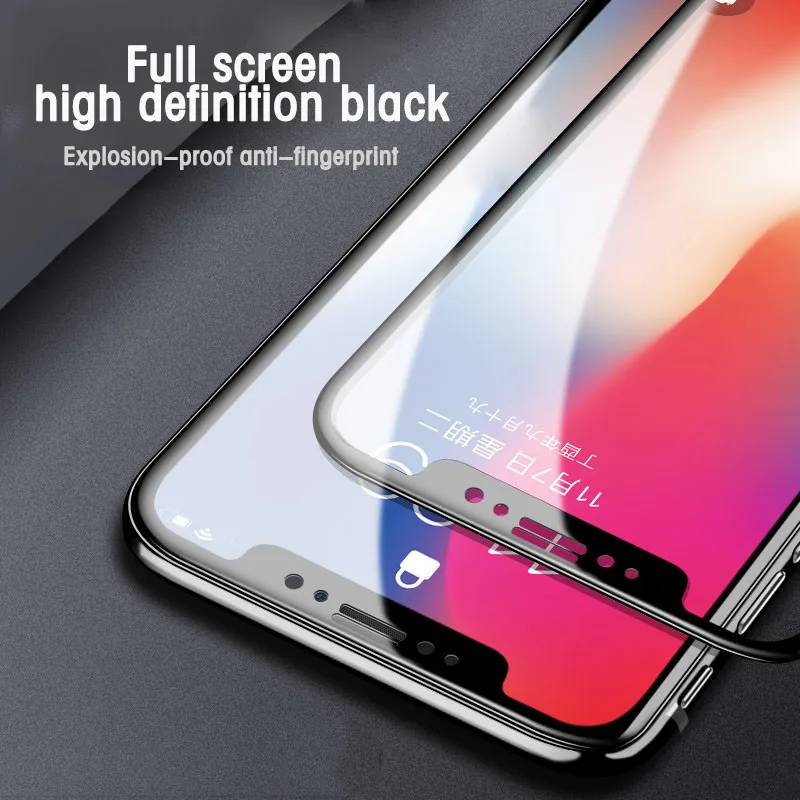 Закаленное 3d стекло с полным покрытием для iPhone 12 mini 11 Pro X XS MAX XR SE 2020 7 8 6 6s Plus