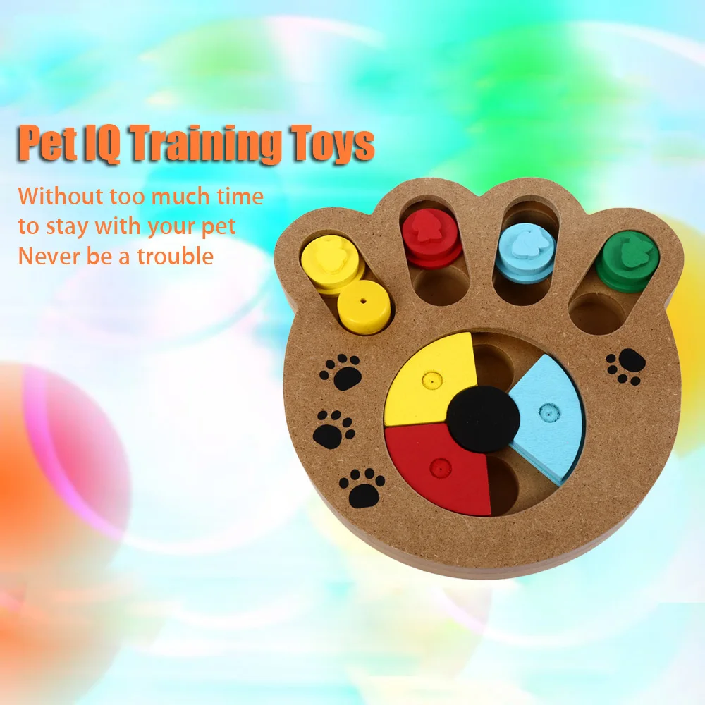 Деревянные лапы в форме для домашних животных пищевая головоломка IQ обучающие