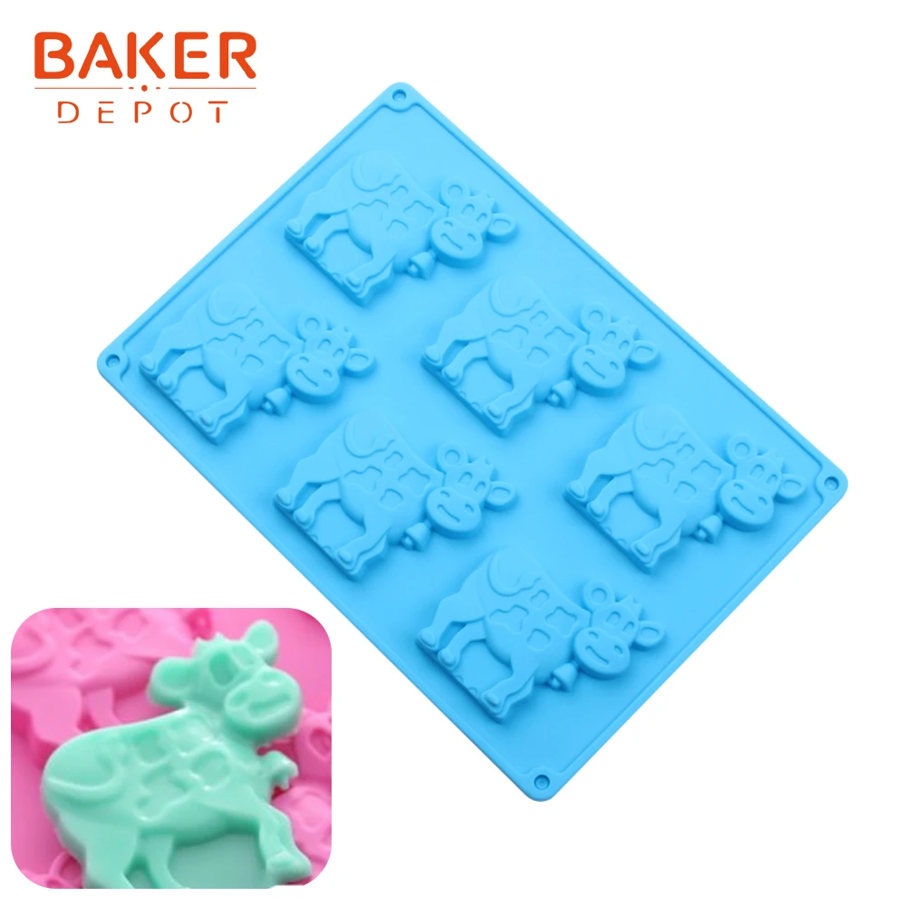 BAKER DEPOT форма коровы силиконовая форма для конфет шоколадный слон Бисквит Торт Кондитерская выпечка форма для торта украшенная форма для мороженого мыла