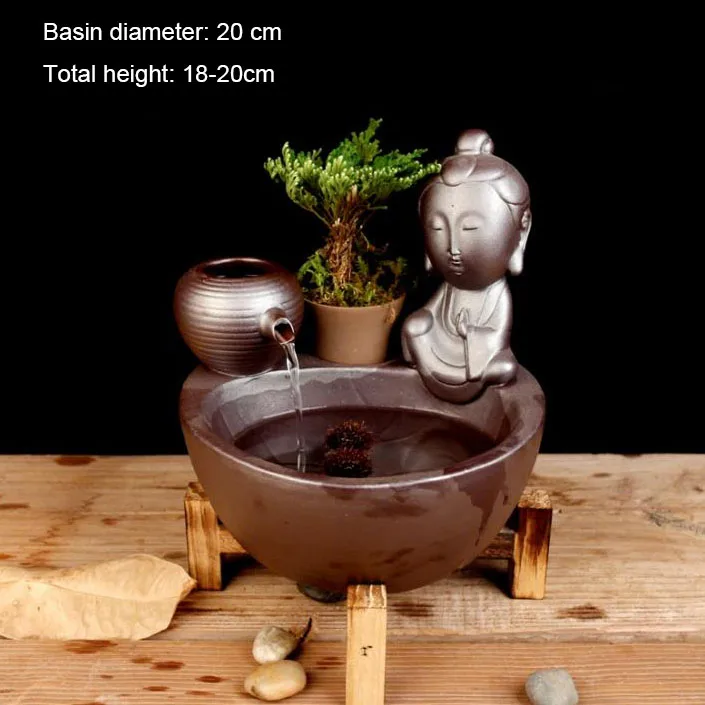 110 В-240 В керамическая фотография для гостиной фэн-шуй Статуя аквариума Будды