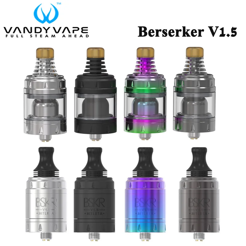 Оригинальный вейп Vandy Berserker V1.5 MTL RTA Tank атомайзер Vandyvape 2 5 мл 24 мм разъем воздушного