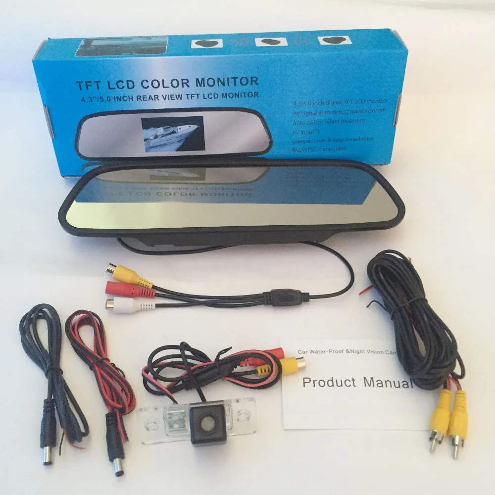 Автомобильное зеркало заднего вида с ЖК дисплеем 5 дюймов для SEAT Leon 1P 5F MK2 MK3 2005 ~