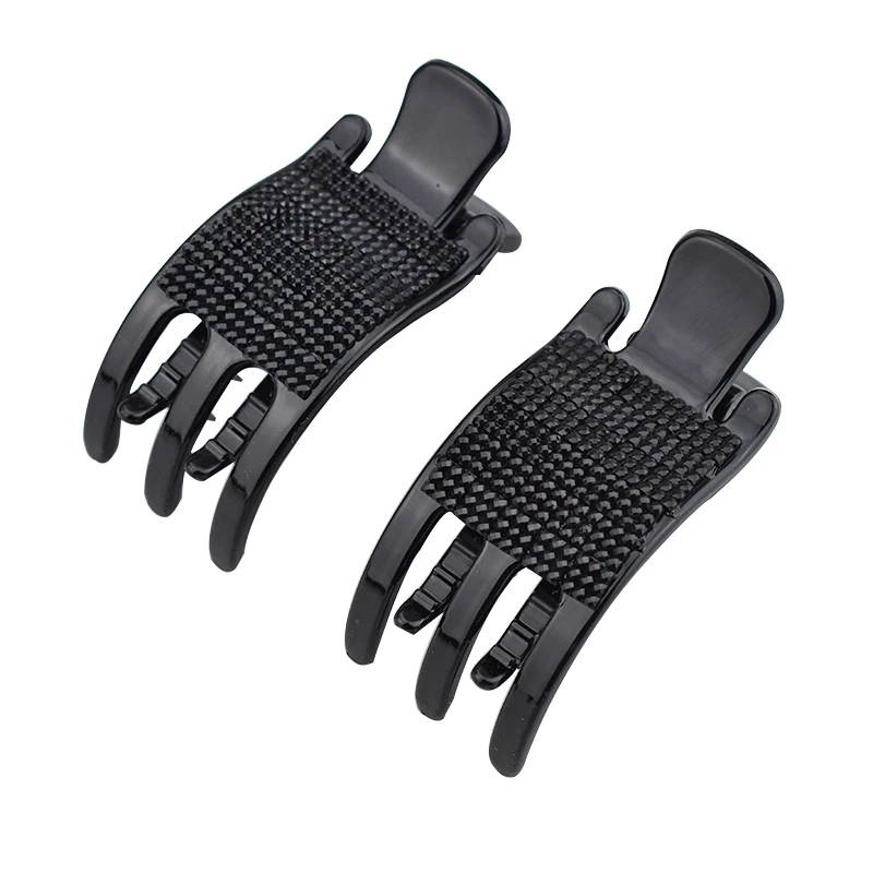 Black 2pcs Черные пластиковые заколки для волос, аксессуары для женщин, корейская мода, стразы, заколка для волос, заколка-краб, зажим для волос - Цвет: Black 2pcs