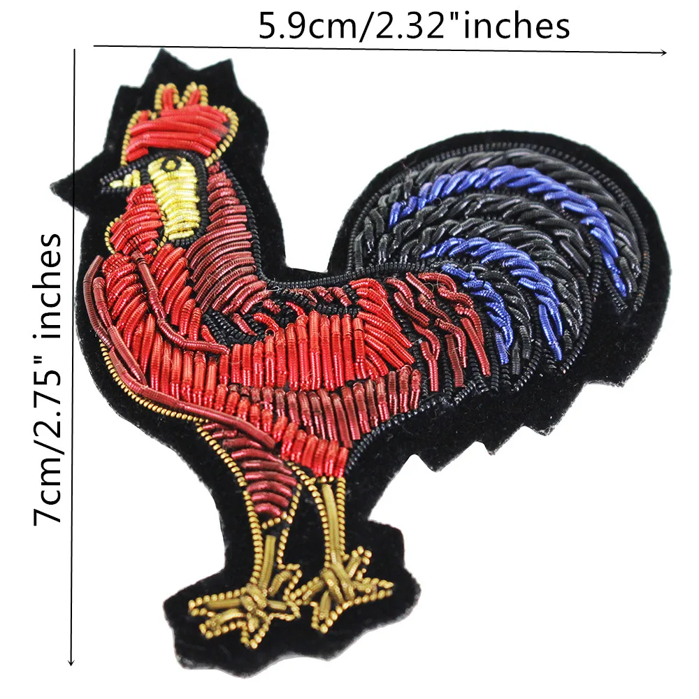 5 шт. индийский Шелковый петух золотые дизайнерские нашивки в виде кошки мотивы