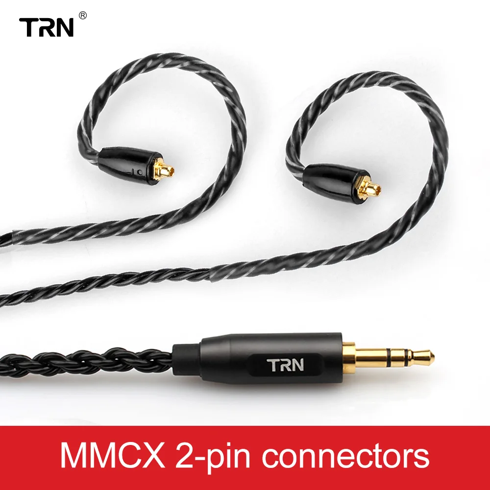 TRN 6 сердечник высокой чистоты медный кабель с 3,5 мм MMCX/2Pin разъем для TFZ TRN V30 V80 IM1 IM2 TRN X6 - Цвет: 3.5mm mmcx