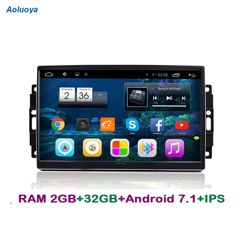 Aoluoya RAM 2 ГБ + 32 Автомобильный DVD GPS навигатор для Chrysler 300C Jeep Cherokee Commander Compass Wrangler Dodge
