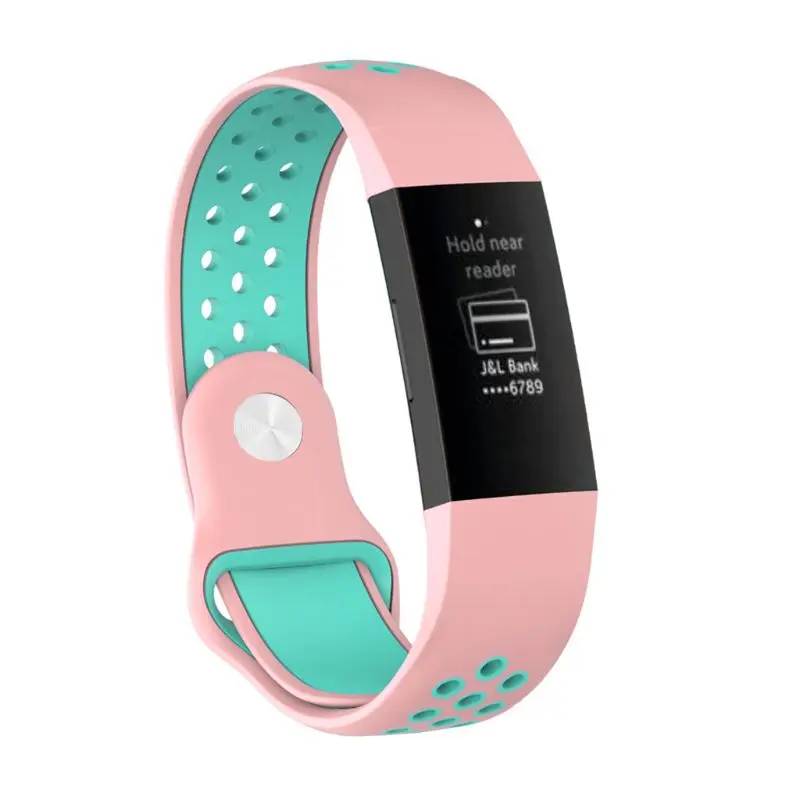 Двухтонный силиконовый ремешок для часов Fitbit Charge 3 Сменный ремень браслет