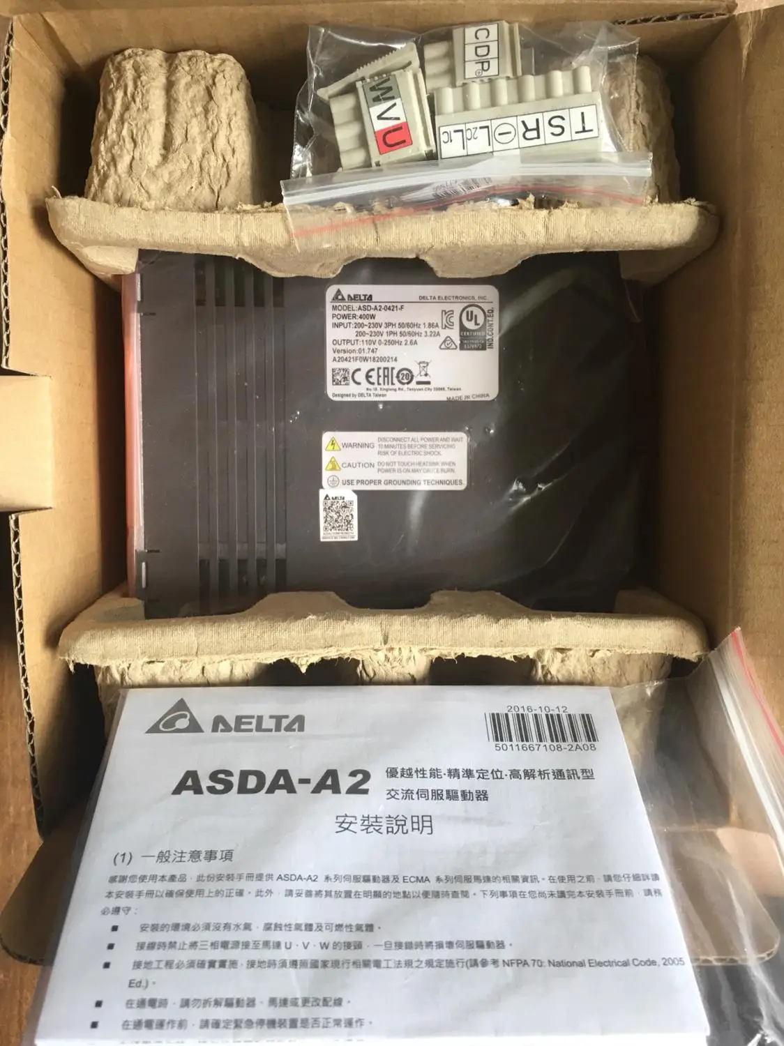 

ASD-A2-0421-F ASDA-A2 220V 400W AC Servo Drive New