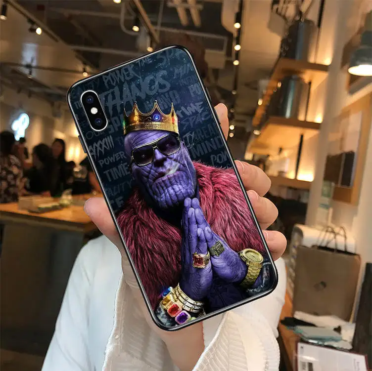 TPU Marvel DC Comics железные человеческие Мстители Endgame Thanos Мягкий ТПУ чехол для iPhone X SE 5 5S 6 6 S Plus 7 8 Plus XR XS MAX - Цвет: TPU