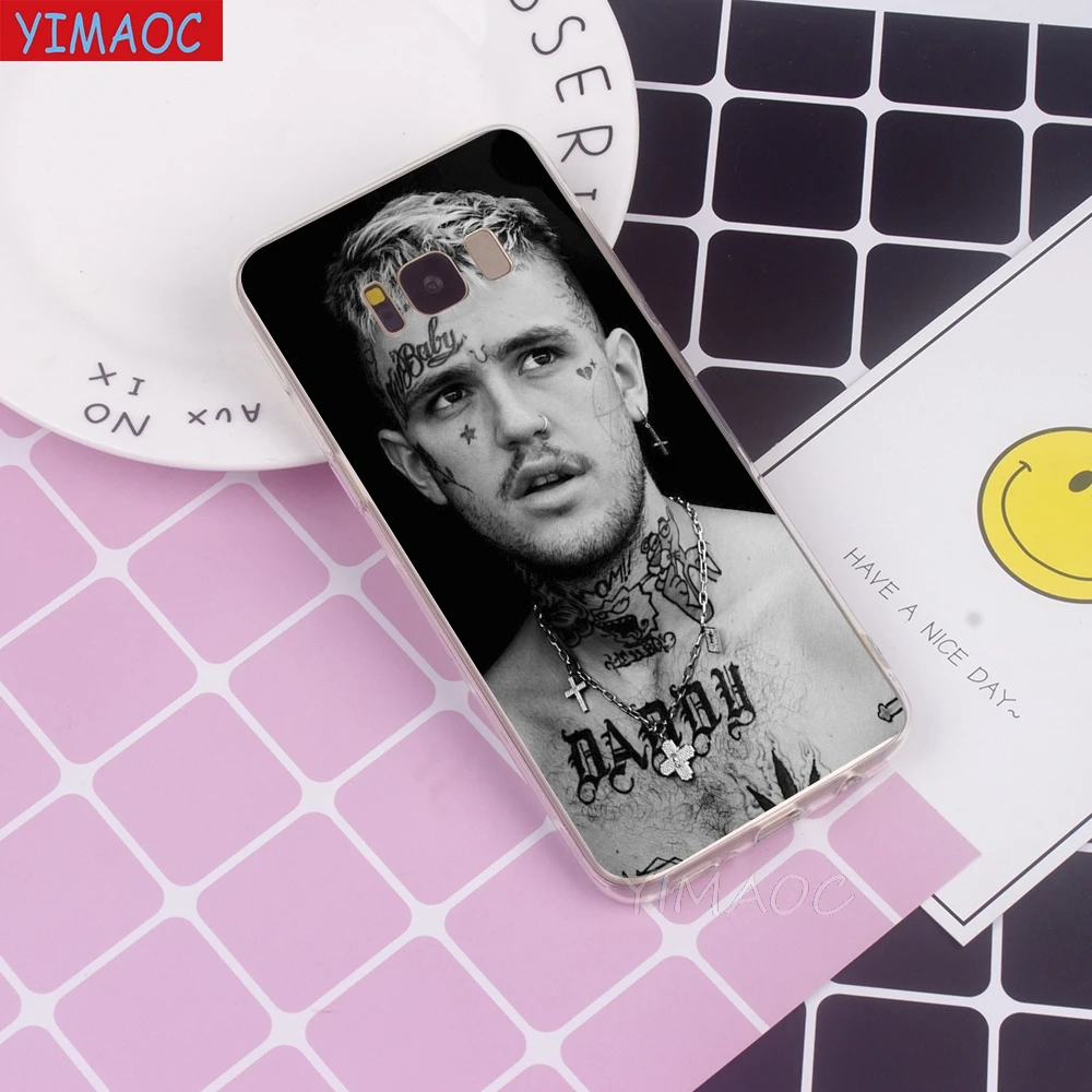 YIMAOC Rapper Lil Peep Bo Soft Case for Galaxy j3 j5 j6 j7 A5 2016 2017 A6 A9 2018 Note 8 9 S7 edge S8 S9 S10 Plus S10e |