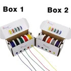 Провод электрический Луженый из чистой меди, 30282624222018awg UL 1007 ( 5 цветов в коробке, набор многожильных проводов)