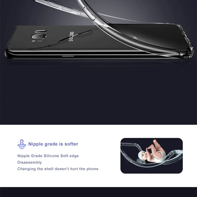 AOXIN 3D прозрачный чехол для телефона samsung Galaxy S10 S9 S8 Plus S10e S7 edge чехол Прозрачный Мягкий ТПУ силиконовый чехол