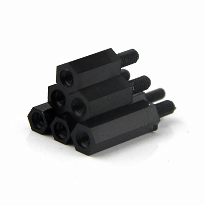 Серия M3 черная нейлоновая колонка Изолированная пластиковая проставочная