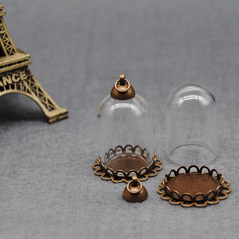 XCDIY 5 компллот лот 25*18 мм стеклянный купол стеклянная крышка шар старинная